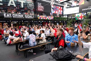 Fan parks and beer gardens filled up around the country