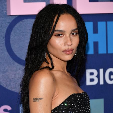 Zoe Kravitz wearing a long loc hairstyle.