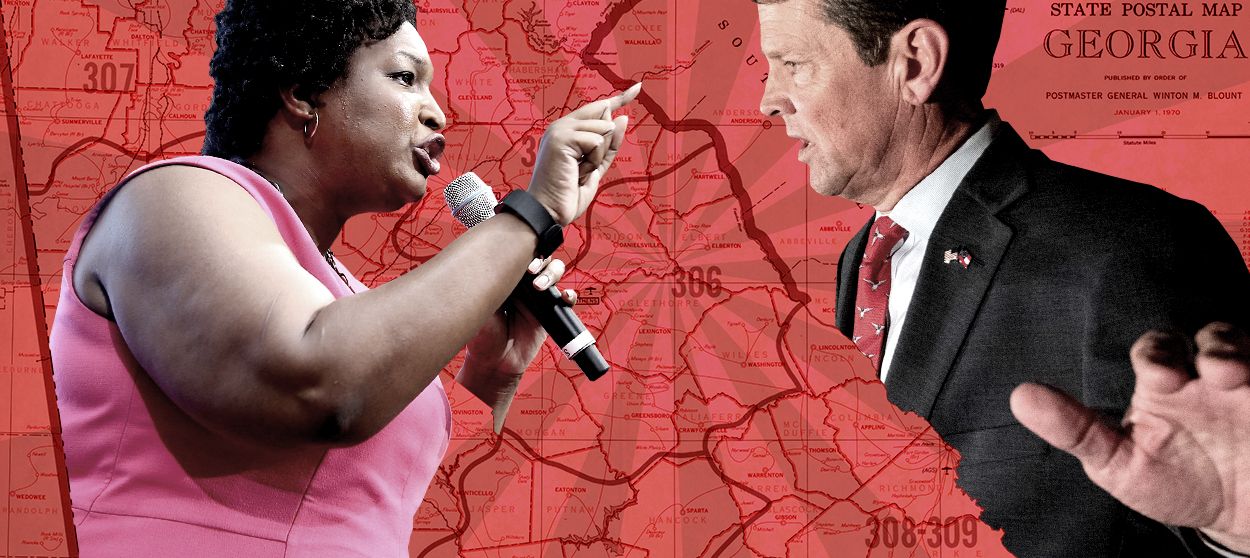 Stacey Abrams and Brian Kemp.