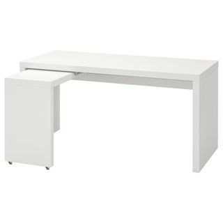 IKEA Malm Desk against a white background.
