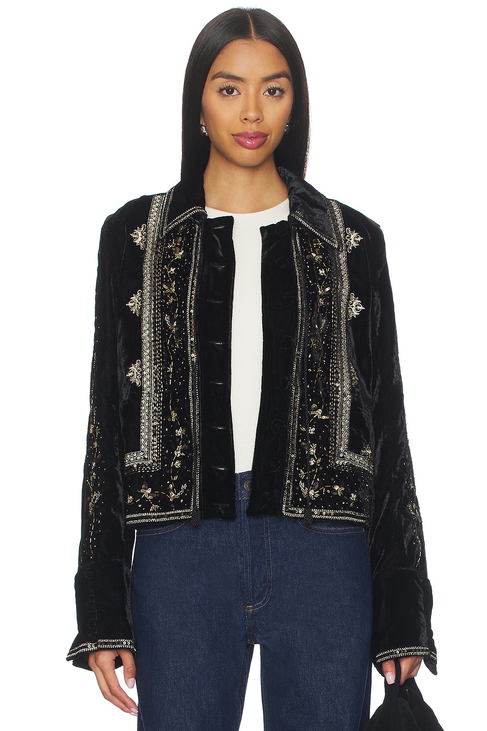 Maxxie Embellished Velvet Jacket