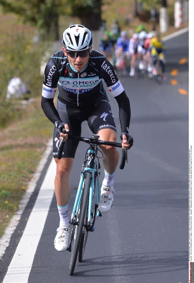 Michal Golas (Omega Pharma QuickStep) on the attack