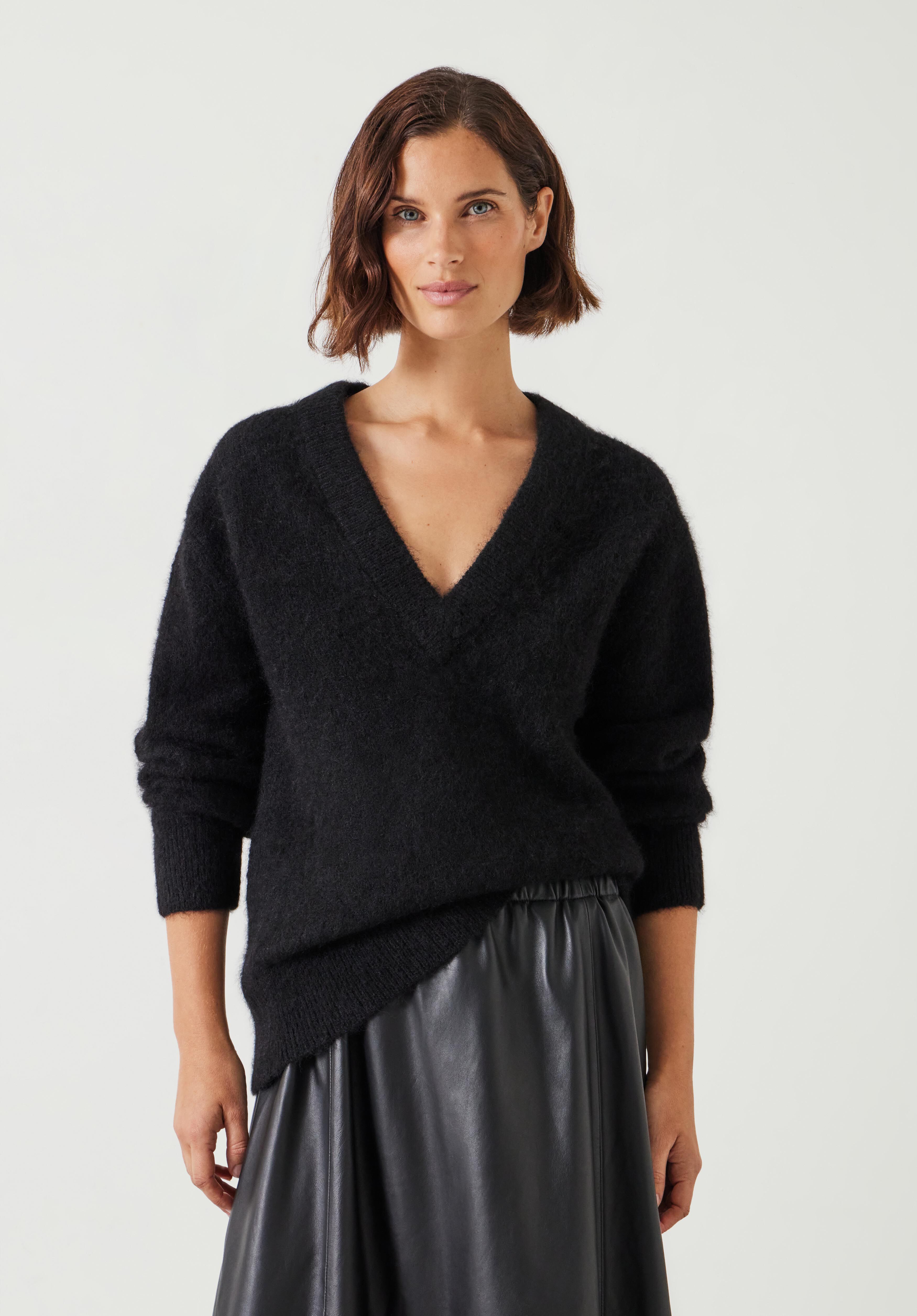 Lacey V Neck Alpaca Blend Jumper