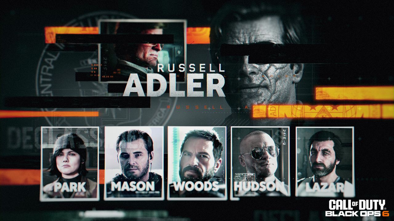 Call of Duty: Black Ops 6 campaign rewind screenshots show various Black Ops operators and antagonists from the upcoming spy-thriller.