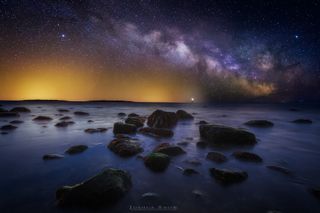 Milky Way Over Montauk Bay, New York