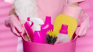 two cleaning products, CLEANER PREPARED FOR SPRING CLEANING