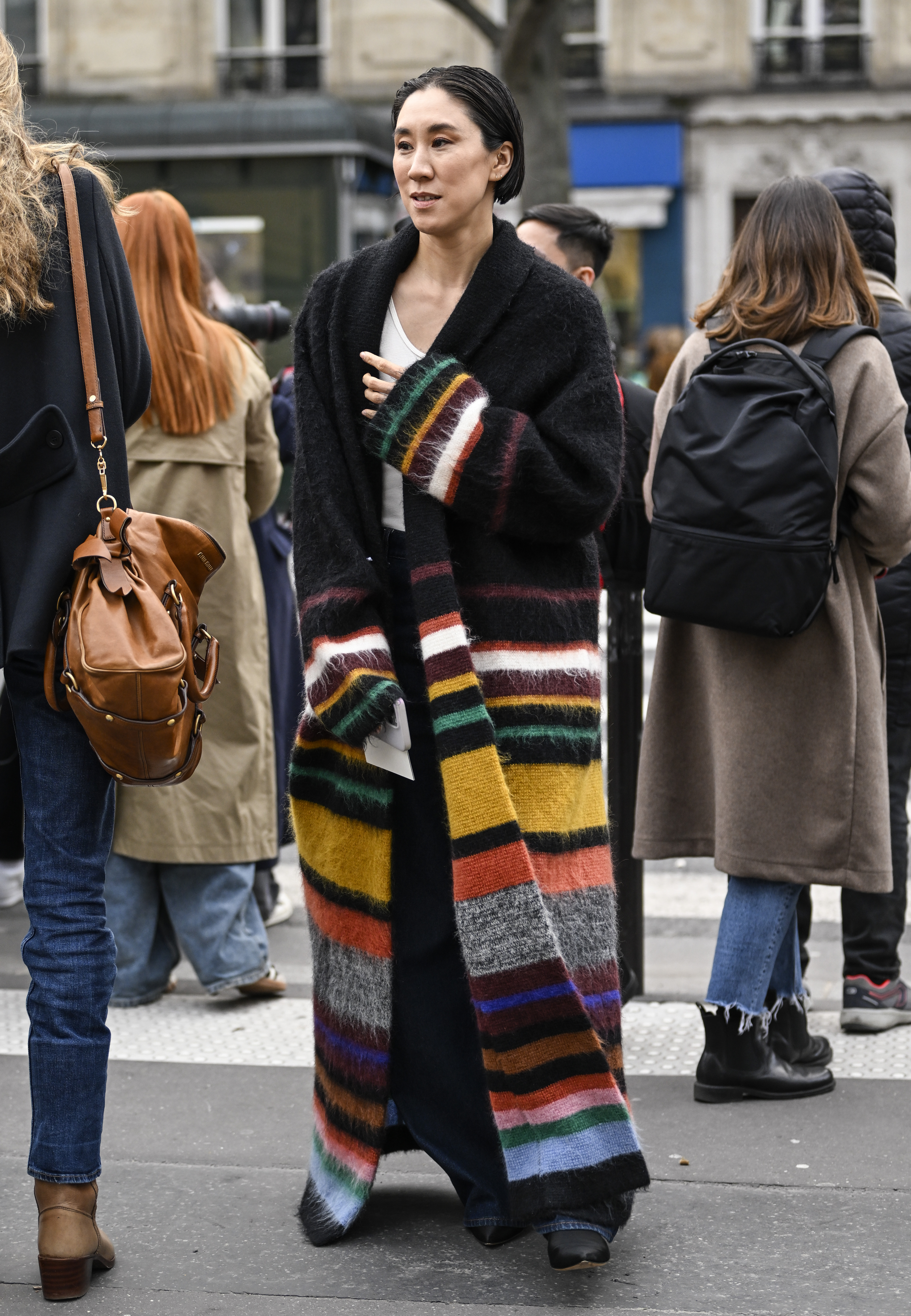 Striped Coat Street Style