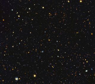 The north field of Hubble's new project to image the universe in ultraviolet light. The patch of sky shown here is part of the constellation Ursa Major.