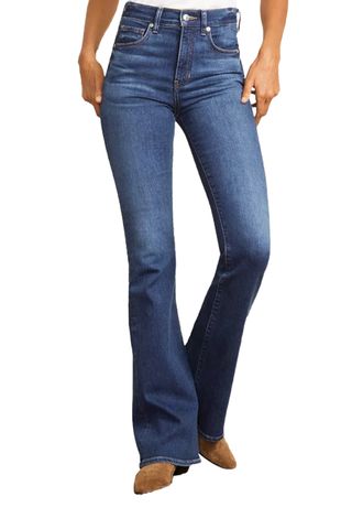 Veronica Beard Beverly High Rise Flare Jeans in Bright Blue