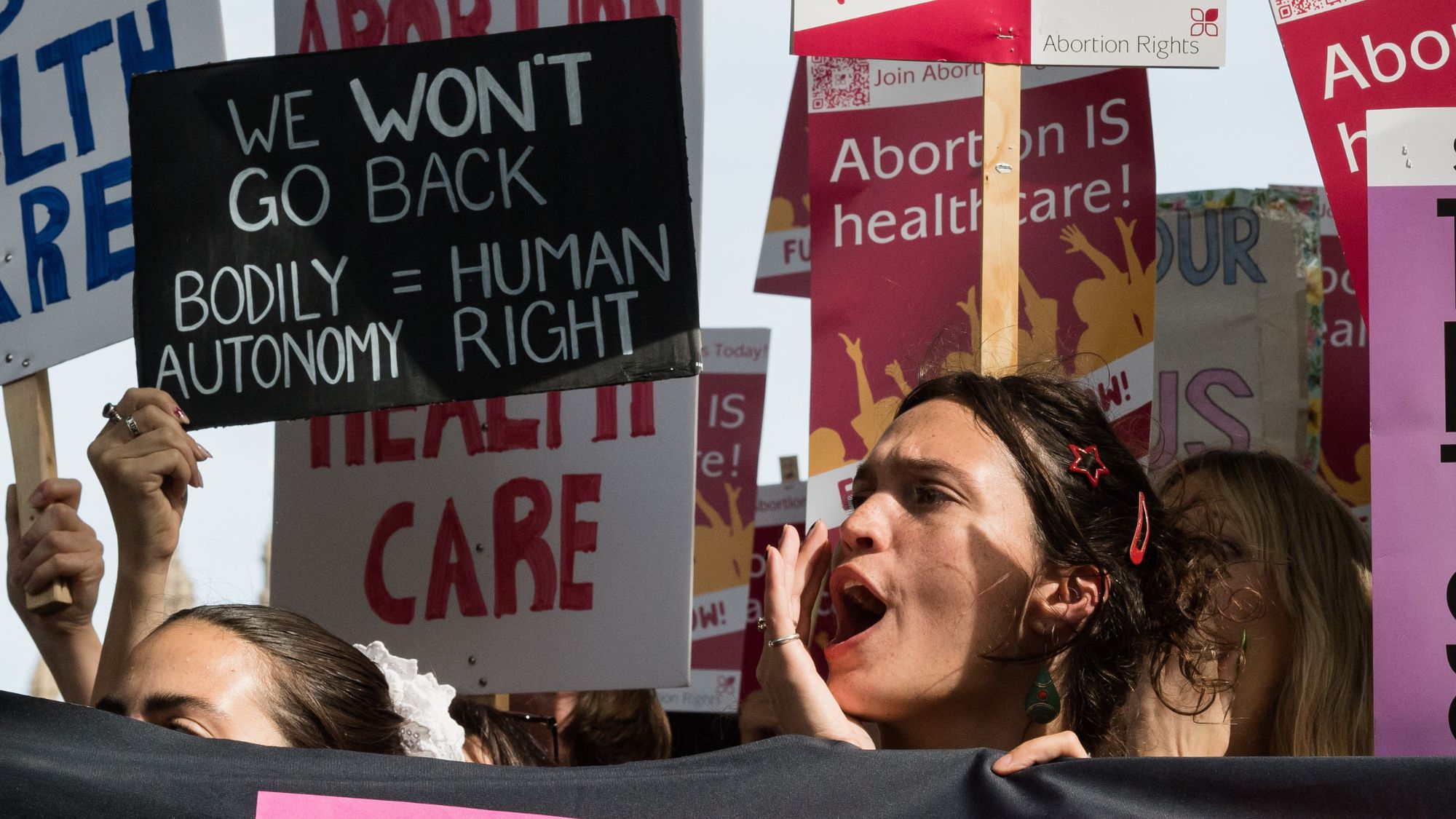 March for Life and March for Choice Demonstrations in London