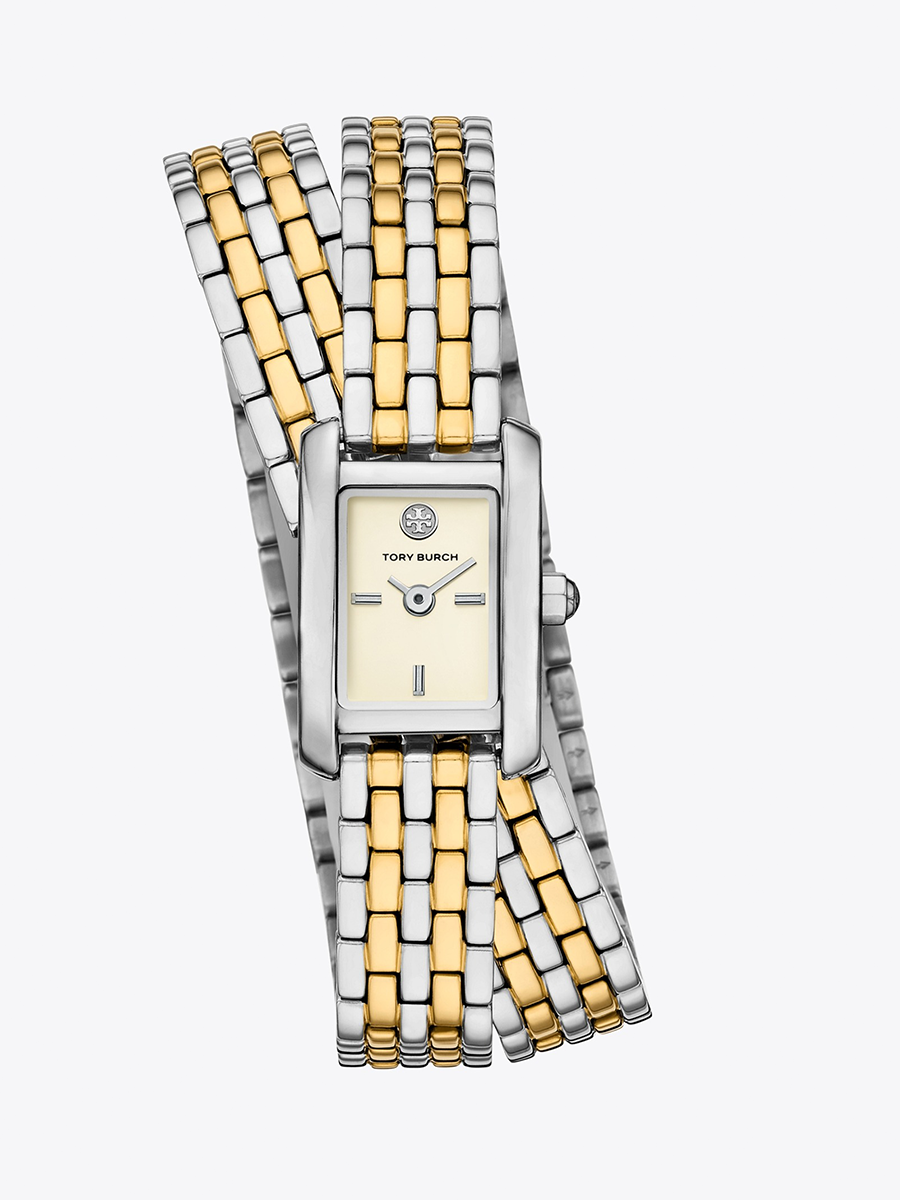 Mini Eleanor Double Wrap Watch in White, Size Os