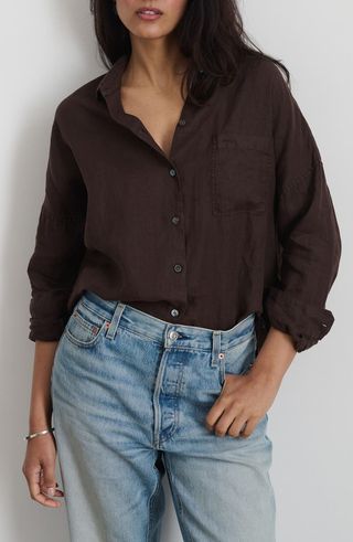 Jo Linen Button-Up Shirt