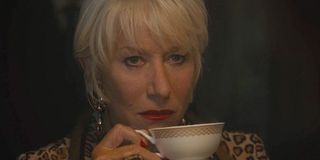 The Fate of The Furious Queenie Shaw scowls over a cup of tea