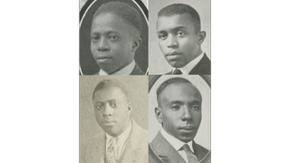 old portraits of four young Black men