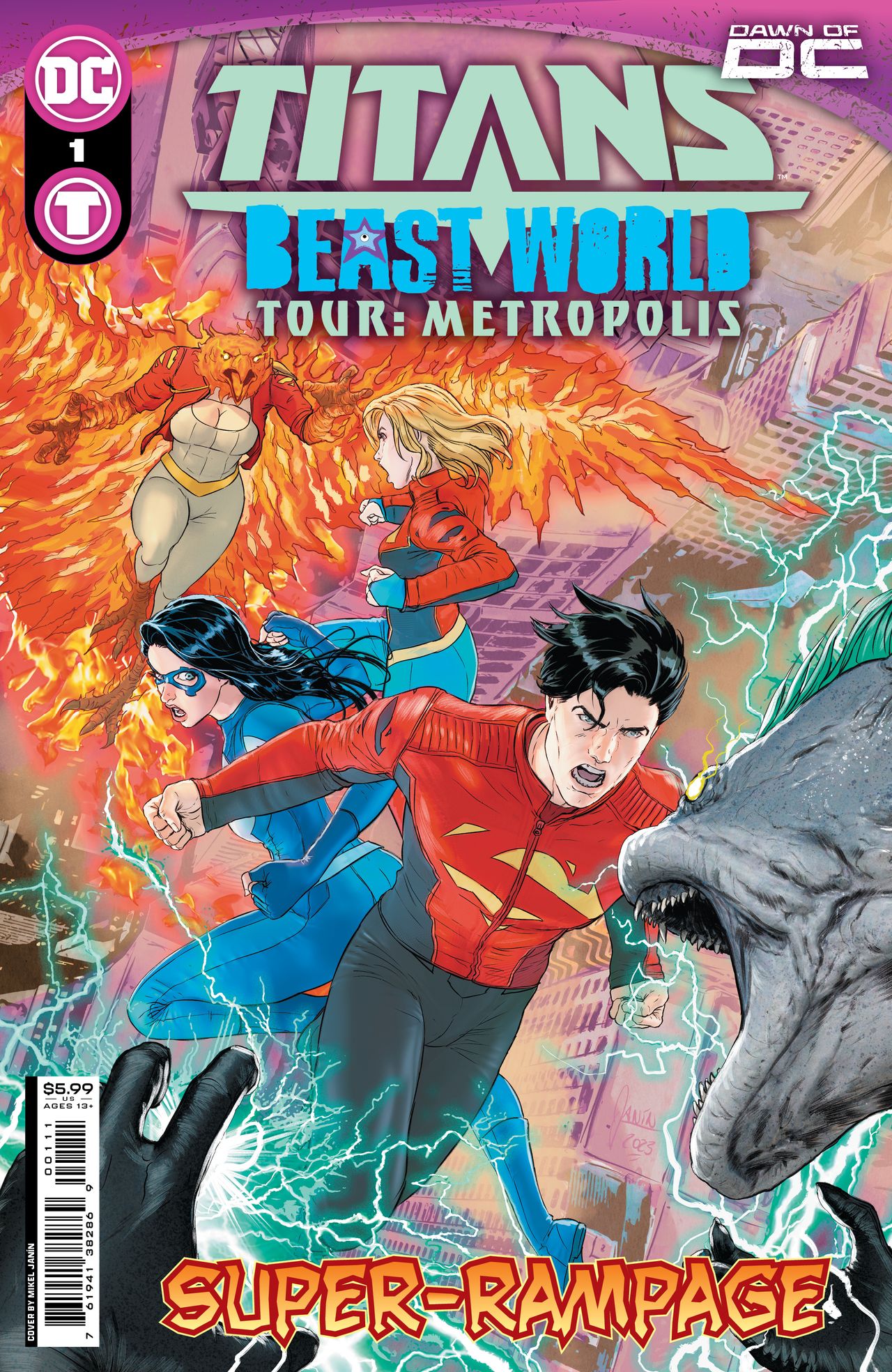 Covers for Titans: Beast World: Metropolis #1