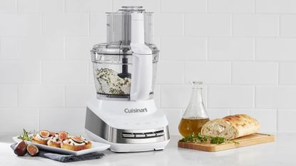One of the best food processors, the Cusinart Core Custom, mixing a cream filling
