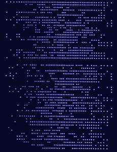 Fluorescent lights emerge from the University of Maryland quantum simulator, revealing the results of the experiment.