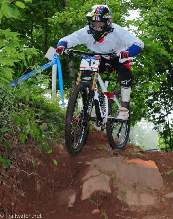 Tracy Mosely (Trek World Racing) at the top of the track