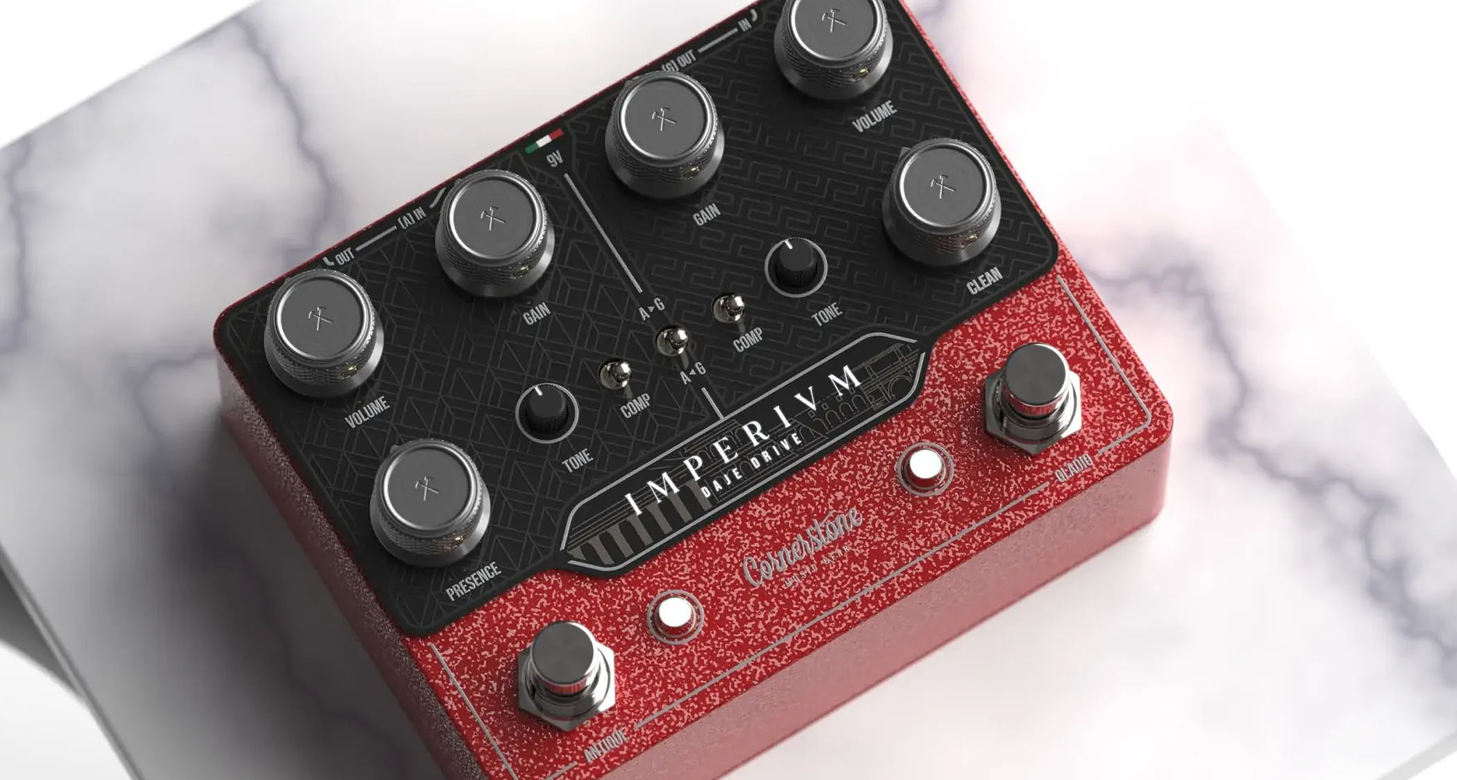 Cornerstone Imperium V2: the 2-in-1 overdrive has been revised with four separate input/output jacks and has an all-new look.