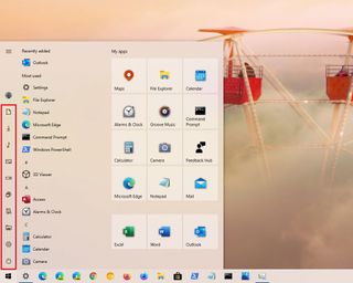 Start menu folders access