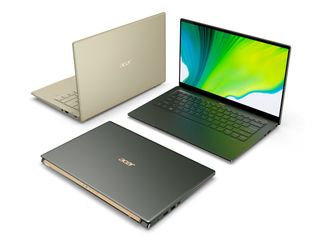 Acer Swift 5 (2020) Family in gold and green