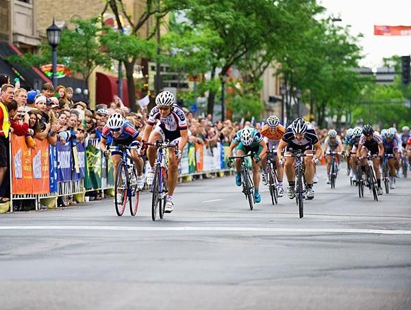 Brooke Miller (Team TIBCO) takes the stage win in the Uptown Minneapolis Criterium