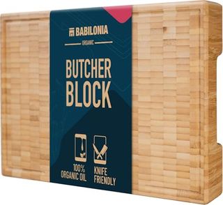 Premium Bamboo Cutting Board (extrathick 1,7"), Professional Chopping Butcher Block for Meat. Heavy Duty End Grain Wood, Charcuterie Boards, Kitchen Accessories