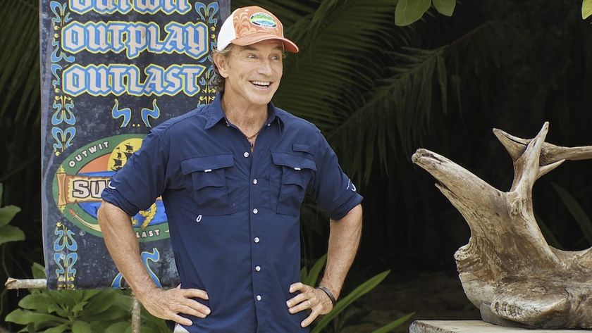 Jeff Probst smiling on Survivor 49