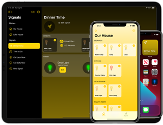 Signals For Homekit App displayed on an iPhone and iPad