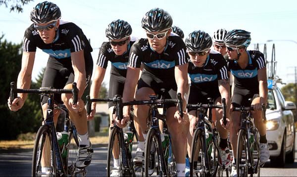 Team Sky in Adelaide, Australia, just days away from their debut.