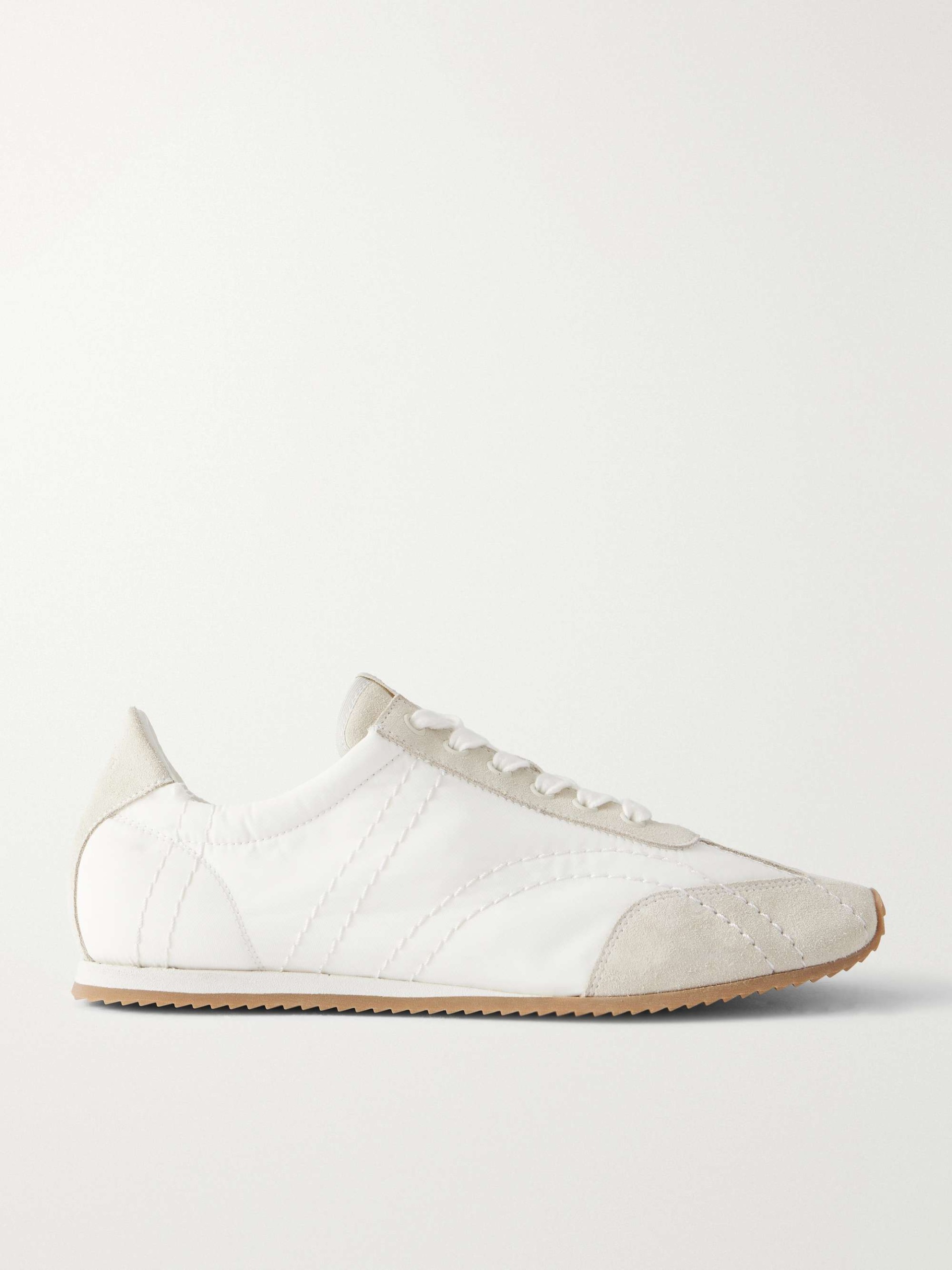 Flex Suede-Trimmed Shell Sneakers