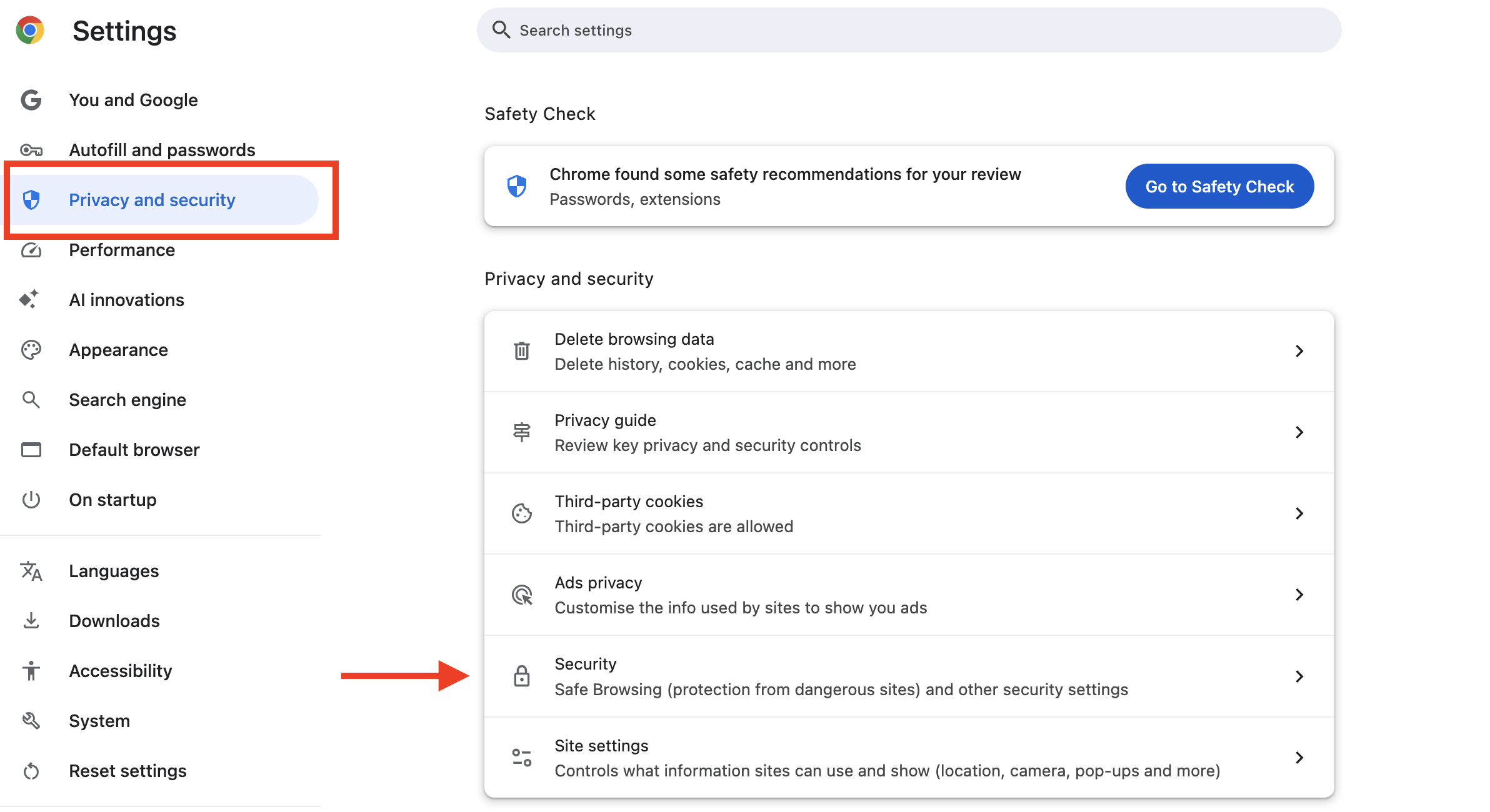 Chrome private browsing