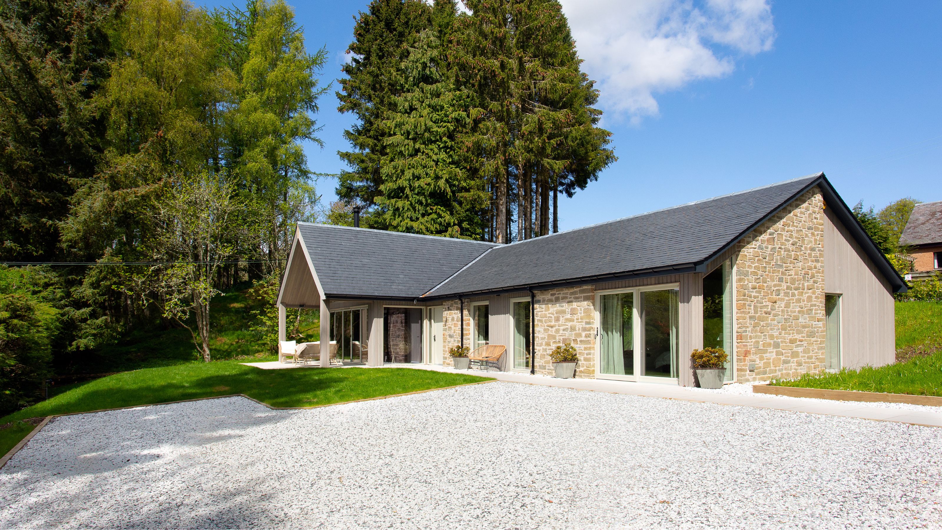 Driveway of single storey home