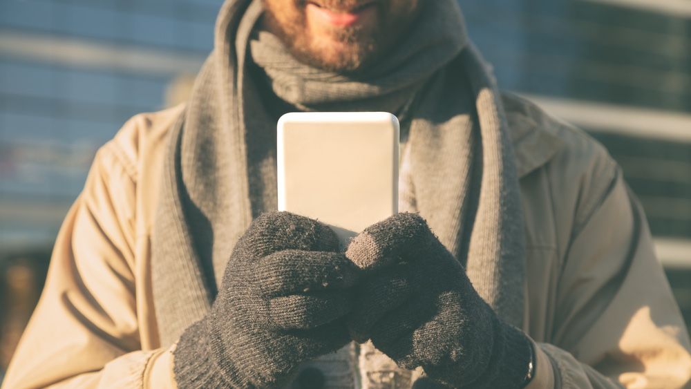 warm gloves with touch screen fingertips