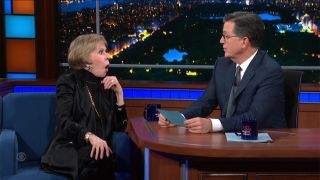 Carol Burnett shocked at Stephen Colbert in The Late Show with Stephen Colbert