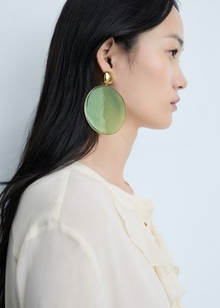 Semi-Transparent Round Earrings