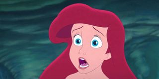 Ariel looking scared in The Little Mermaid