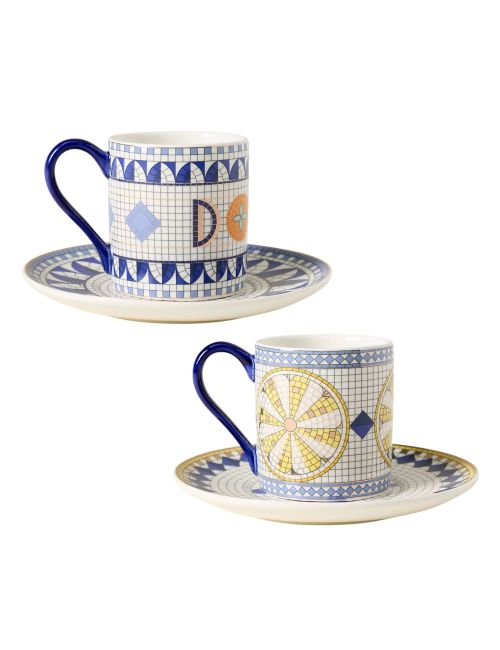 The Bistro Tile Stoneware Espresso & Saucer: Italia Edition