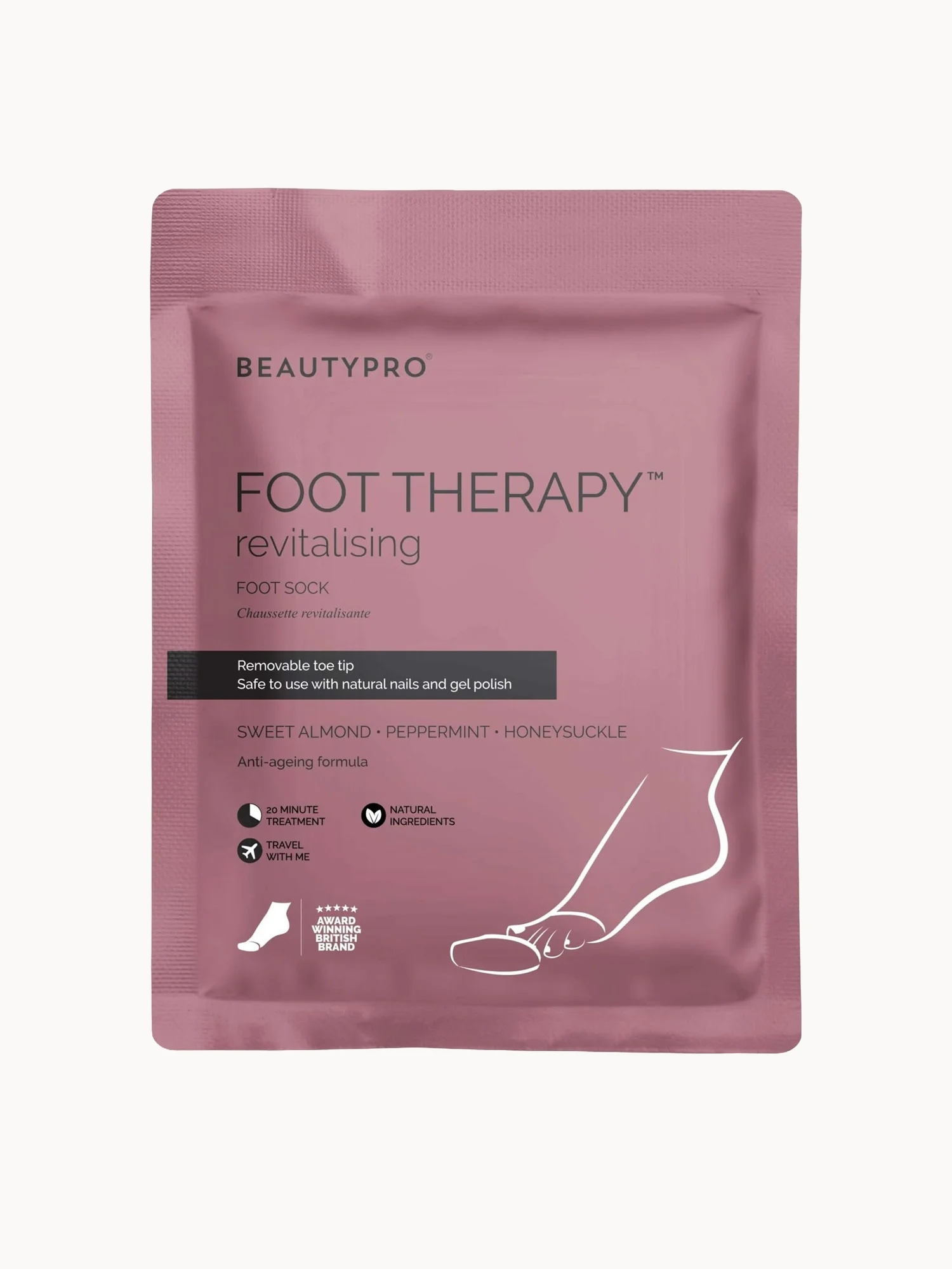 Beautypro Foot Therapy Booties With Removable Toe Tip
