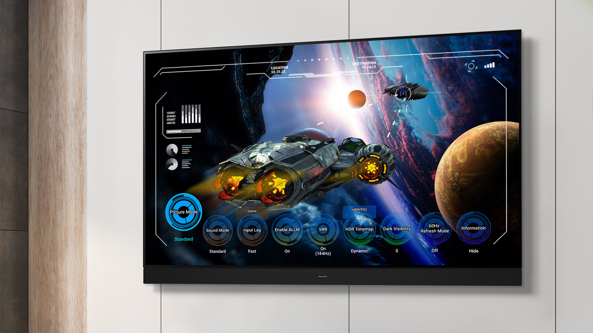 The Panasonic Z95A/Z93A OLED TVs in gaming mode