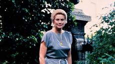 Grace Kelly in her garden in Monaco