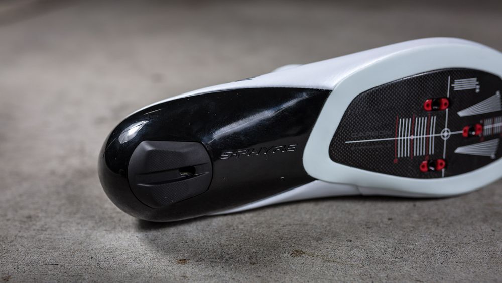 A look at the underside of the Shimano S-Phyre shoes