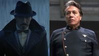Gaff (Edward James Olmos) speaks to Rick Deckard after the latter finishes his case in Blade Runner, while Commander William Adama (Olmos) gives a speech on Battlestar Galactica.