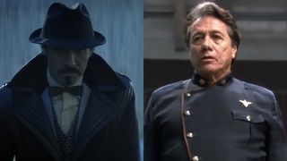 Gaff (Edward James Olmos) speaks to Rick Deckard after the latter finishes his case in Blade Runner, while Commander William Adama (Olmos) gives a speech on Battlestar Galactica.