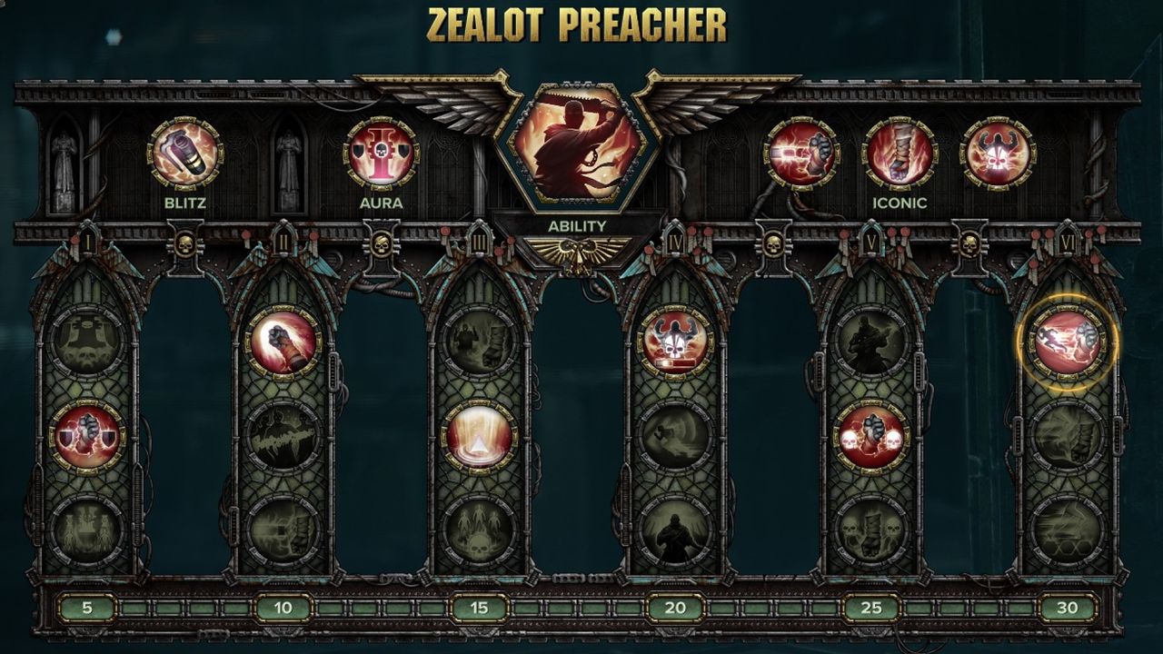 Darktide Zealot build - The feat lineup for this build