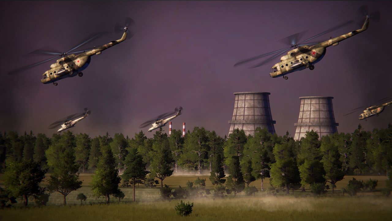 An image of warsaw pact and NATO forces fighting in the Cold War RTS Regiments.