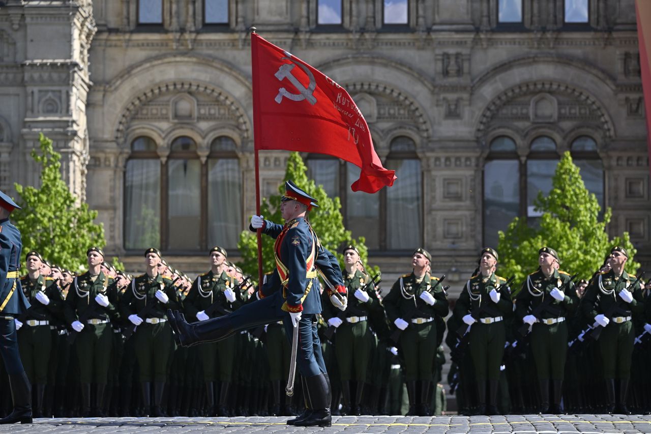 Soldiers at Russia&amp;#039;s scaled down Victory Day celebrations