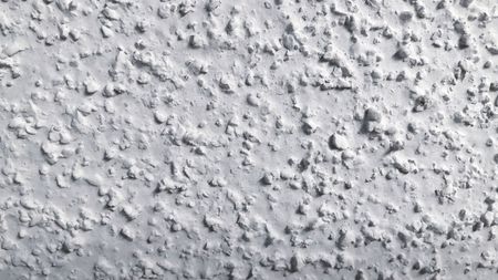 White dated popcorn ceiling