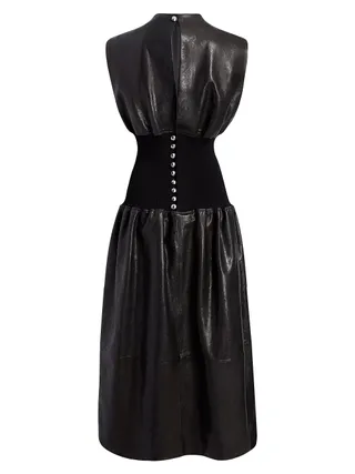 Khaite, Uni Leather Corset Dress