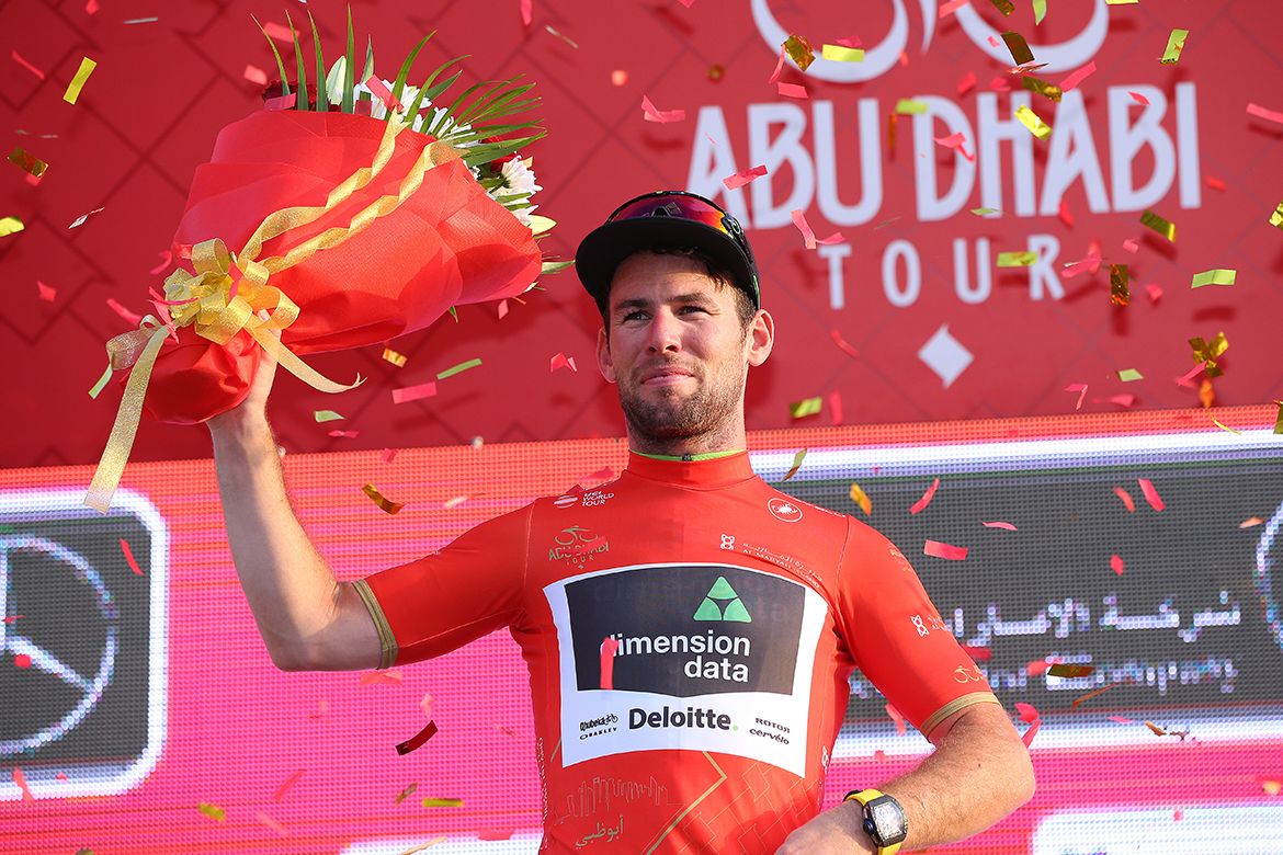 Mark Cavendish takes the race lead after his win